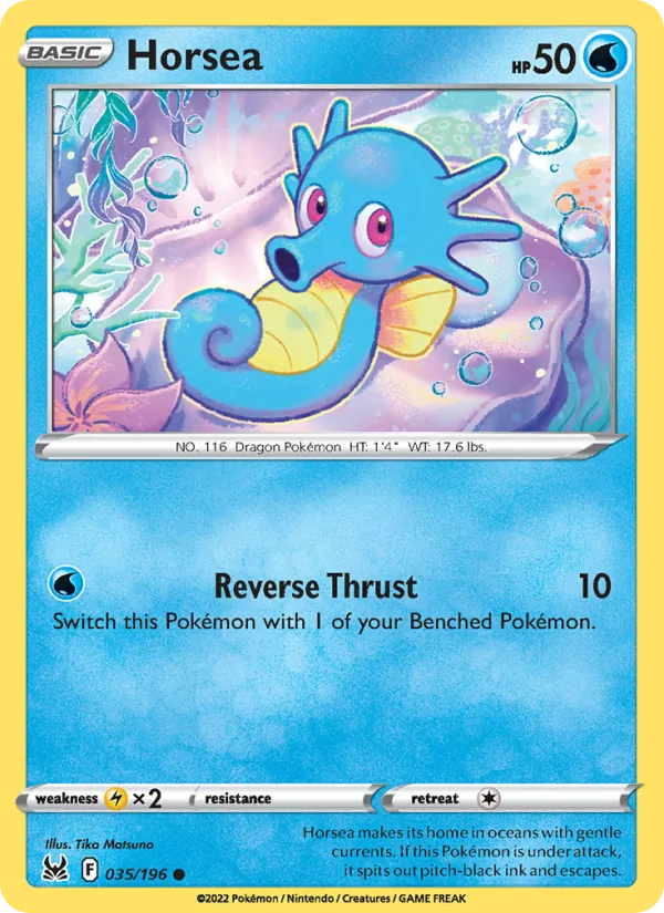 Horsea — Lost Origin #035 (Pokémon TCG card)