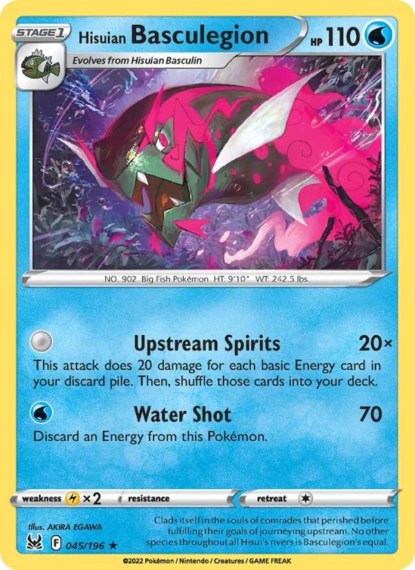 Hisuian Basculegion — Lost Origin #045 (Pokémon TCG card)