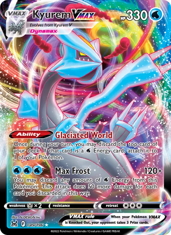 Kyurem VMAX — Lost Origin #049 (Pokémon TCG card)