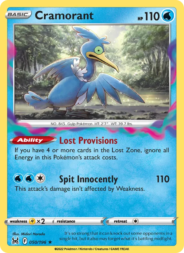 Cramorant — Lost Origin #050 (Pokémon TCG card)
