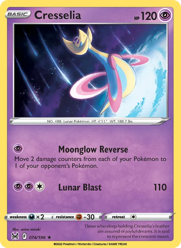 Cresselia — Lost Origin #074 (Pokémon TCG card)