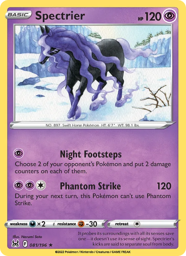 Spectrier — Lost Origin #081 (Pokémon TCG card)