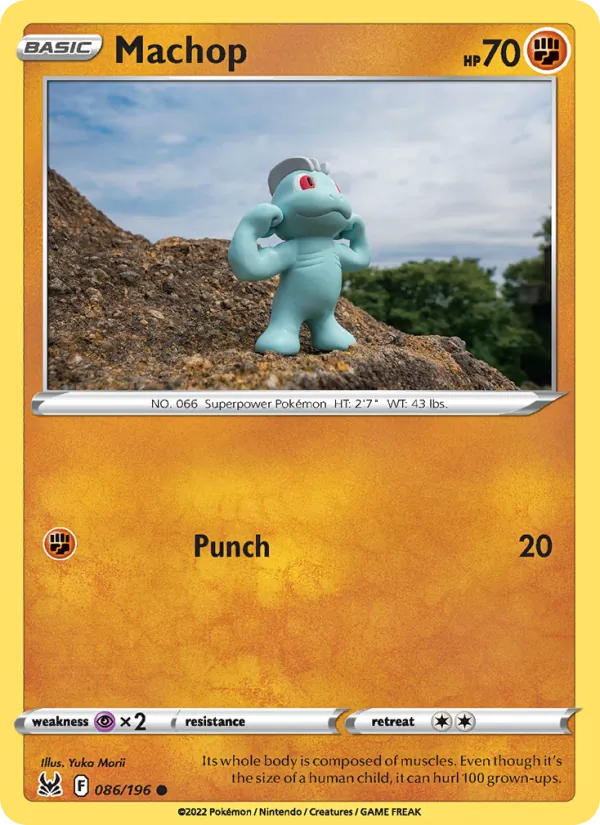 Machop — Lost Origin #086 (Pokémon TCG card)