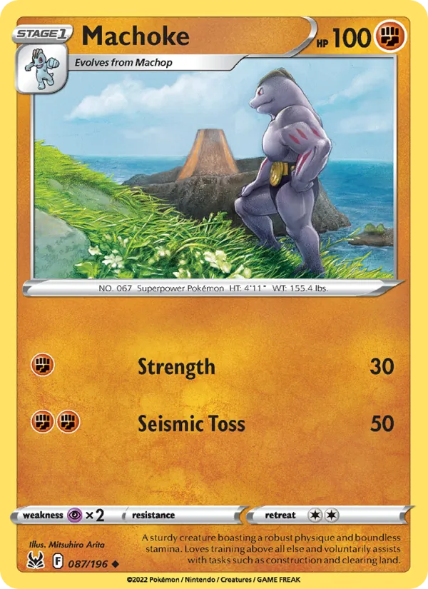 Machoke — Lost Origin #087 (Pokémon TCG card)