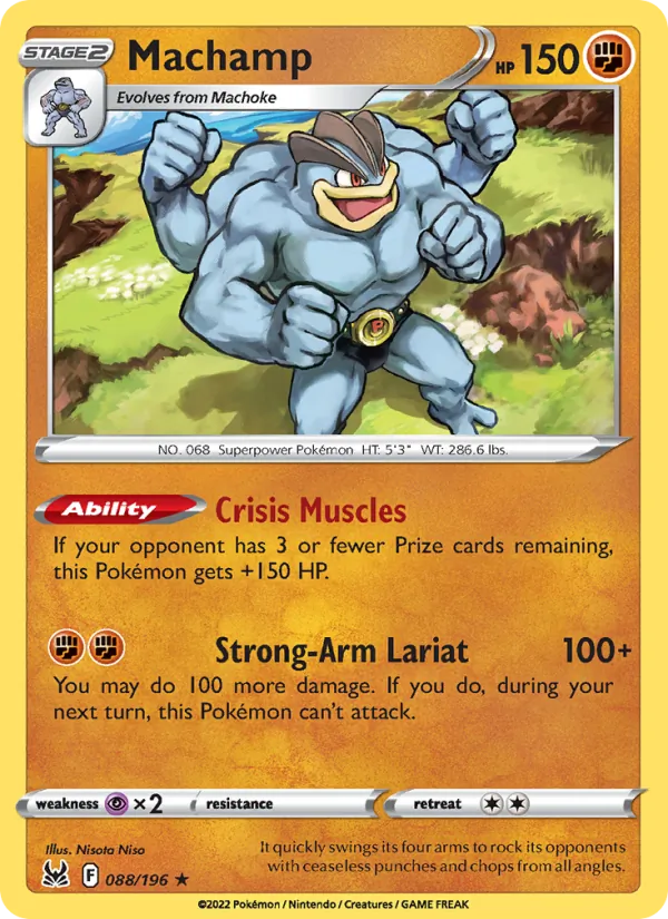 Machamp — Lost Origin #088 (Pokémon TCG card)