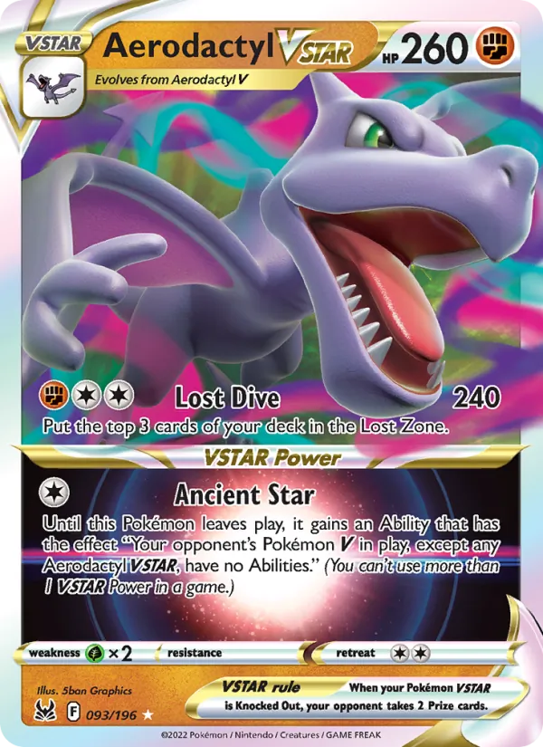 Aerodactyl VSTAR — Lost Origin #093 (Pokémon TCG card)