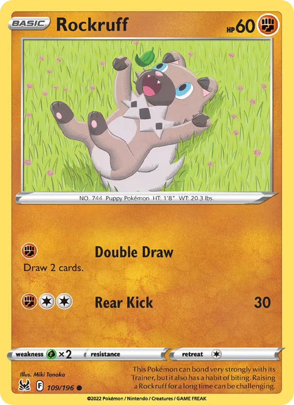 Rockruff — Lost Origin #109 (Pokémon TCG card)