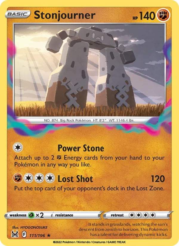 Stonjourner — Lost Origin #111 (Pokémon TCG card)