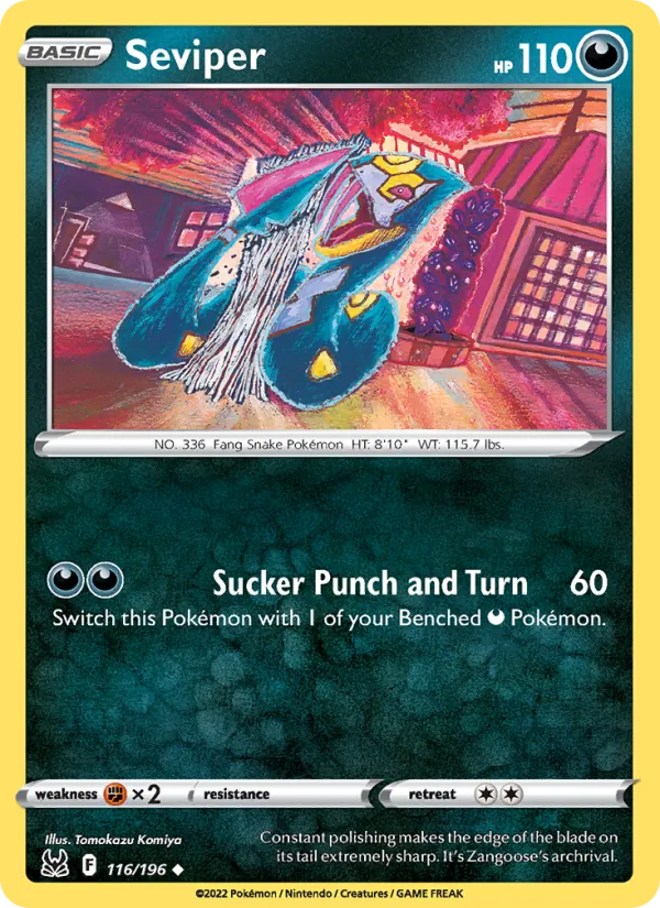 Seviper — Lost Origin #116 (Pokémon TCG card)
