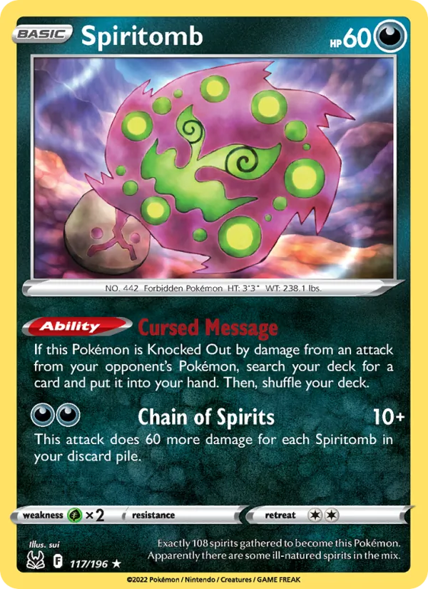 Spiritomb — Lost Origin #117 (Pokémon TCG card)