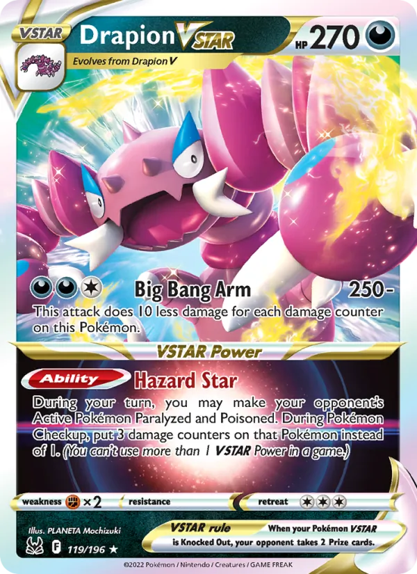 Drapion VSTAR — Lost Origin #119 (Pokémon TCG card)