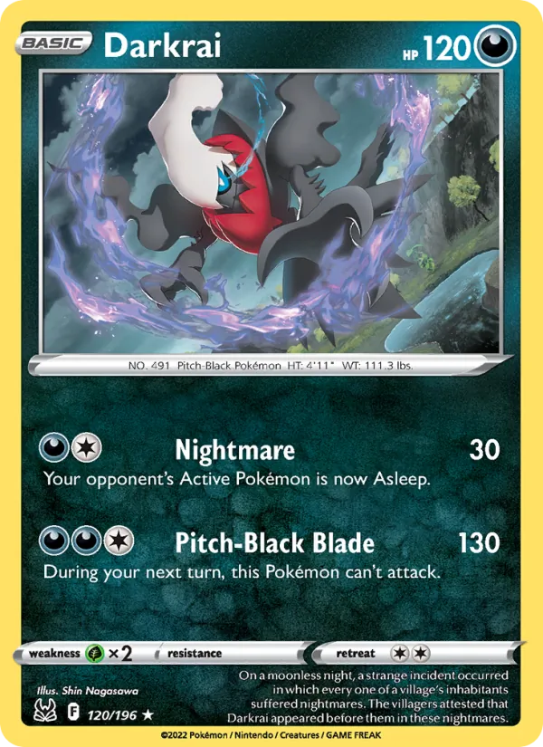 Darkrai — Lost Origin #120 (Pokémon TCG card)