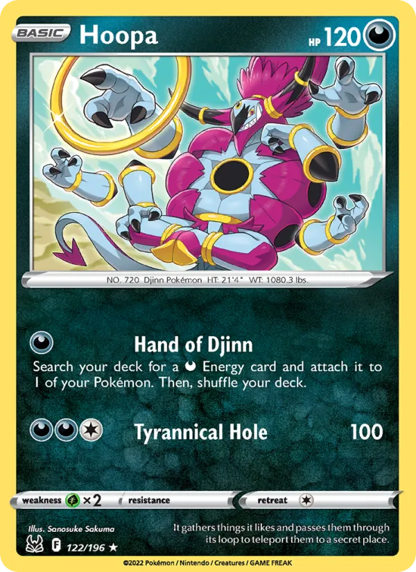 Hoopa — Lost Origin #122 (Pokémon TCG card)