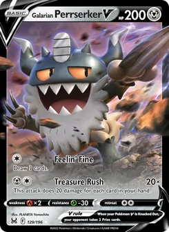Galarian Perrserker V (Lost Origin #129)