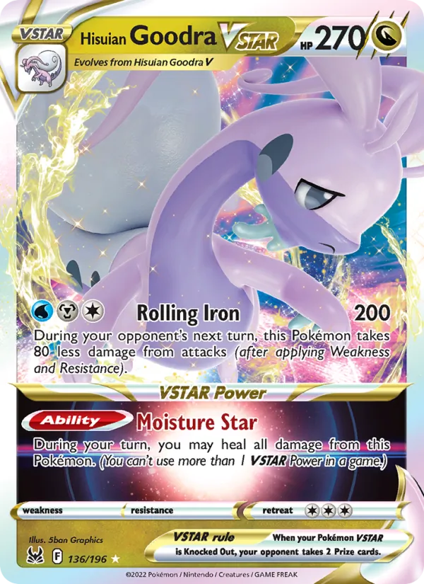 Hisuian Goodra VSTAR — Lost Origin #136 (Pokémon TCG card)