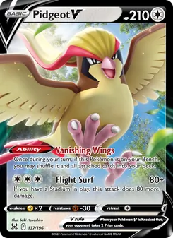 Pidgeot V (Lost Origin #137)
