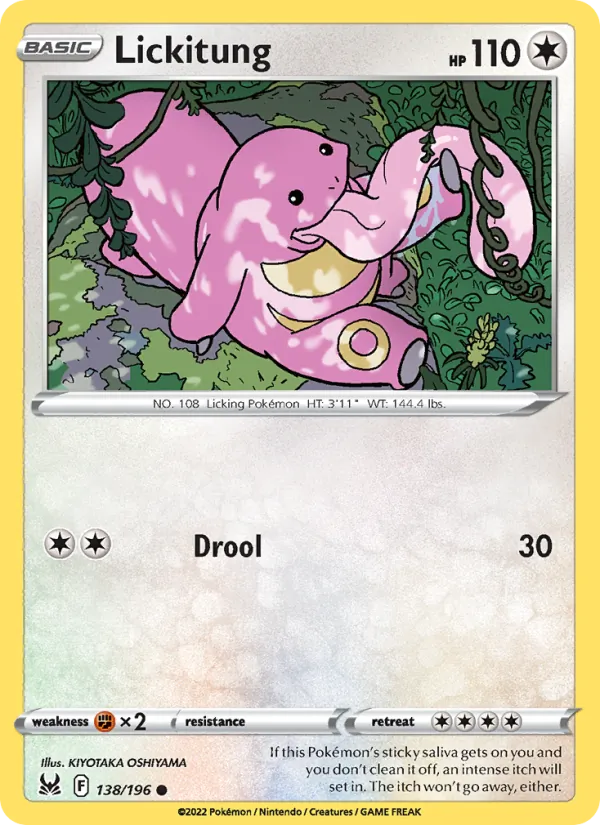 Lickitung — Lost Origin #138 (Pokémon TCG card)
