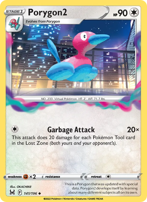Porygon2 — Lost Origin #141 (Pokémon TCG card)