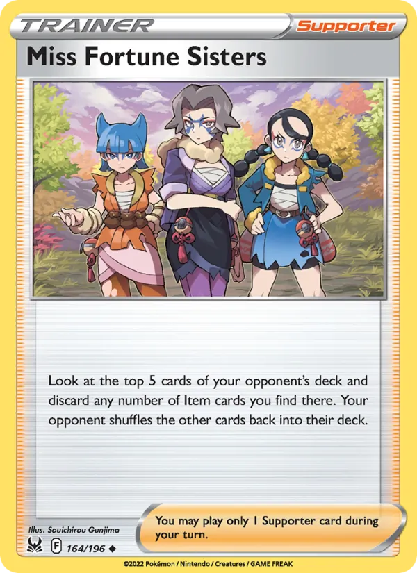 Miss Fortune Sisters — Lost Origin #164 (Pokémon TCG card)