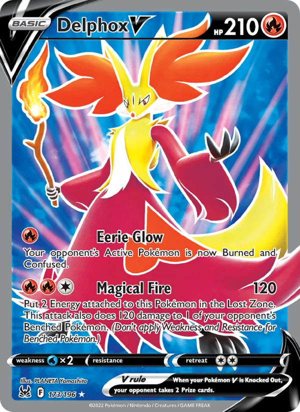 Delphox V — Lost Origin #173 (Pokémon TCG card)