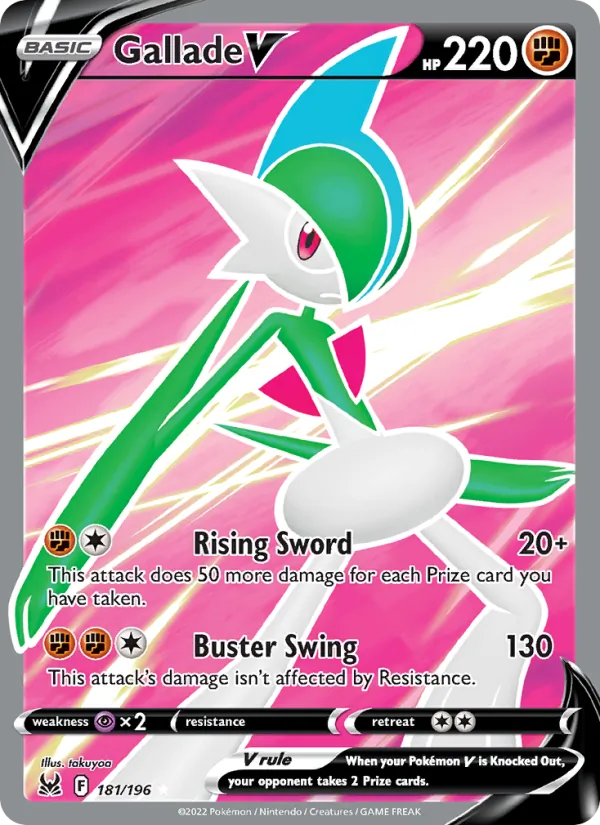 Gallade V — Lost Origin #181 (Pokémon TCG card)
