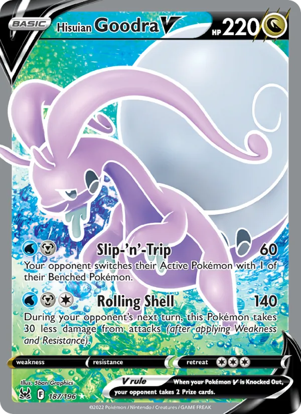 Hisuian Goodra V — Lost Origin #187 (Pokémon TCG card)
