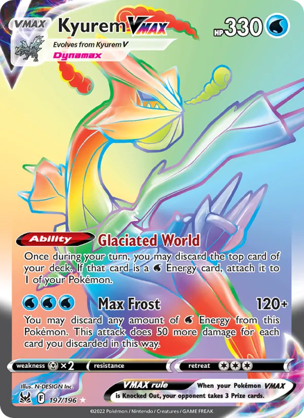 Kyurem VMAX — Lost Origin #197 (Pokémon TCG card)