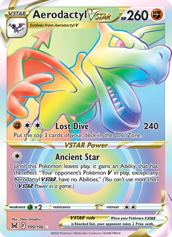 Aerodactyl VSTAR — Lost Origin #199 (Pokémon TCG card)