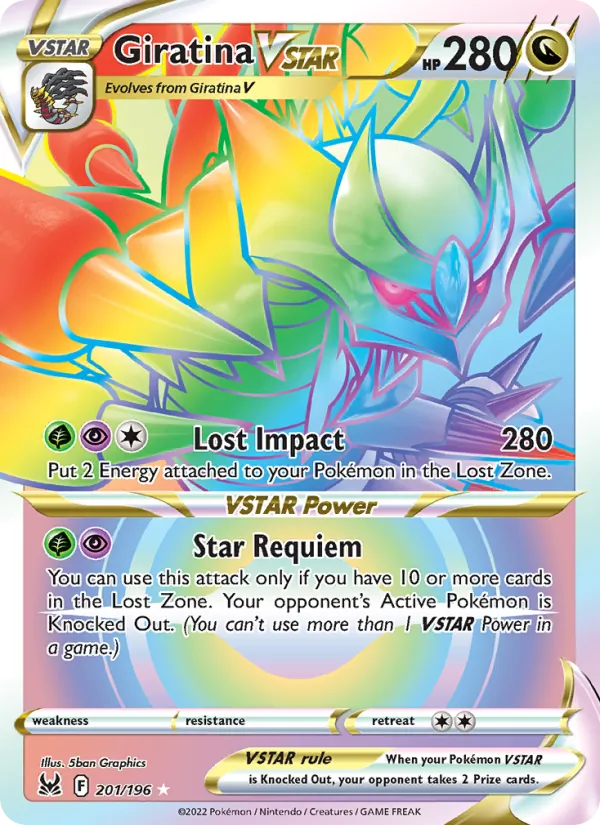 Giratina VSTAR — Lost Origin #201 (Pokémon TCG card)