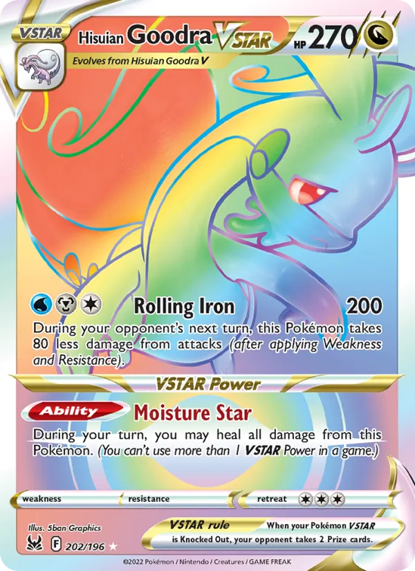 Hisuian Goodra VSTAR — Lost Origin #202 (Pokémon TCG card)