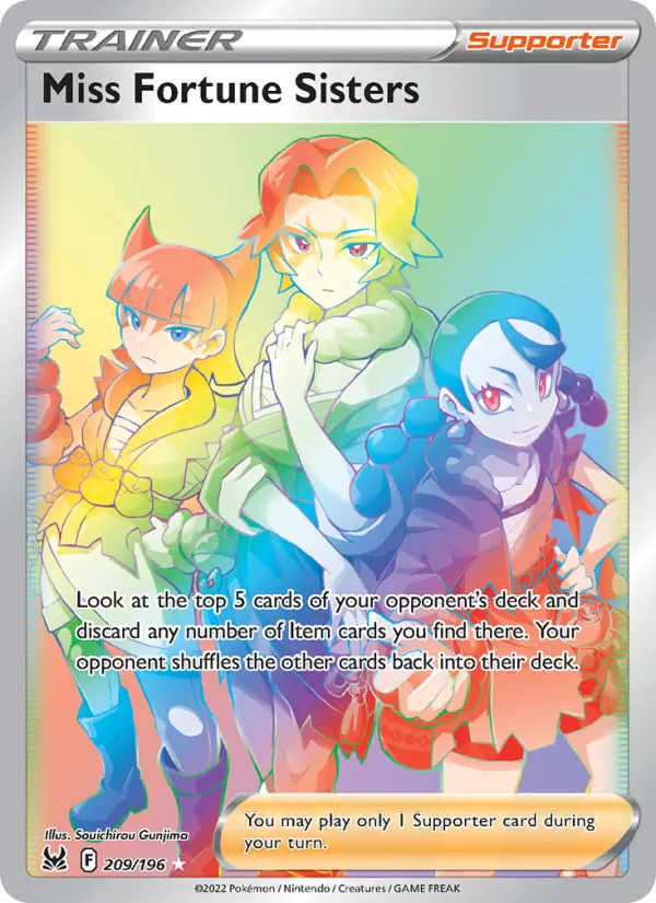 Miss Fortune Sisters — Lost Origin #209 (Pokémon TCG card)
