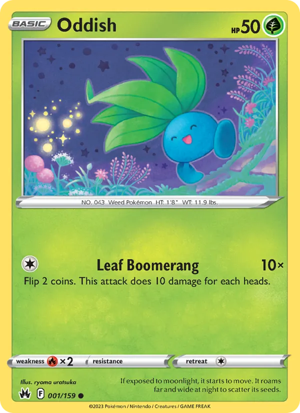Oddish — Crown Zenith #001 (Pokémon TCG card)