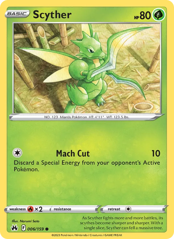 Scyther — Crown Zenith #006 (Pokémon TCG card)
