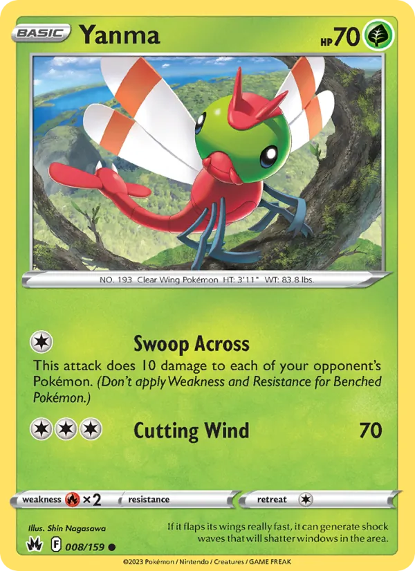 Yanma — Crown Zenith #008 (Pokémon TCG card)