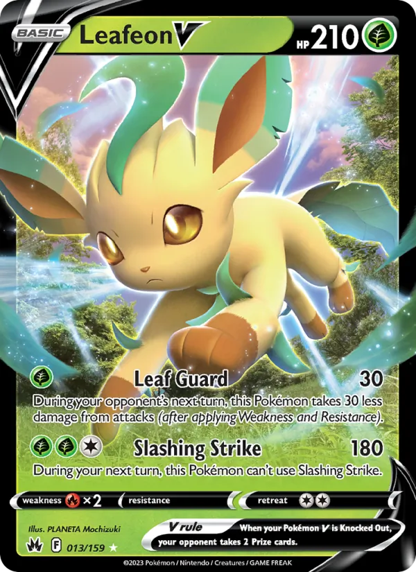 Leafeon V — Crown Zenith #013 (Pokémon TCG card)