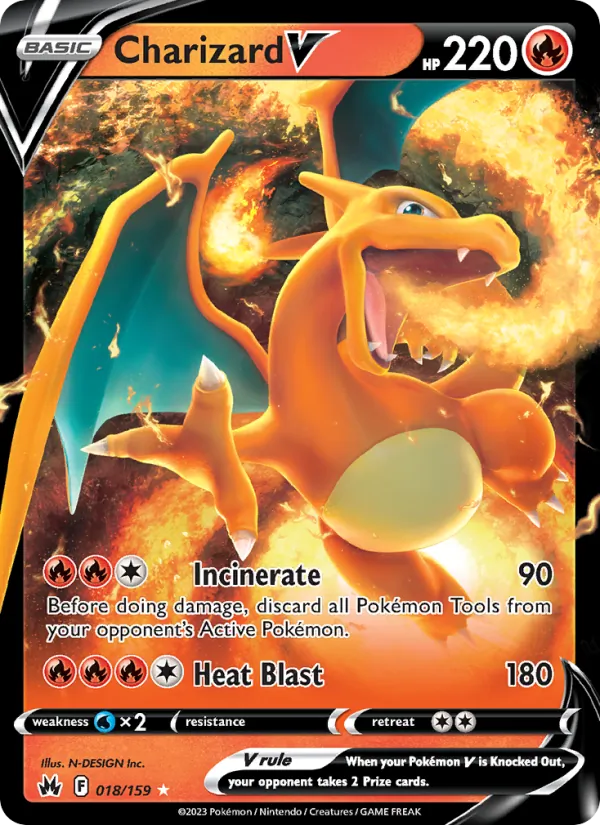 Charizard V — Crown Zenith #018 (Pokémon TCG card)