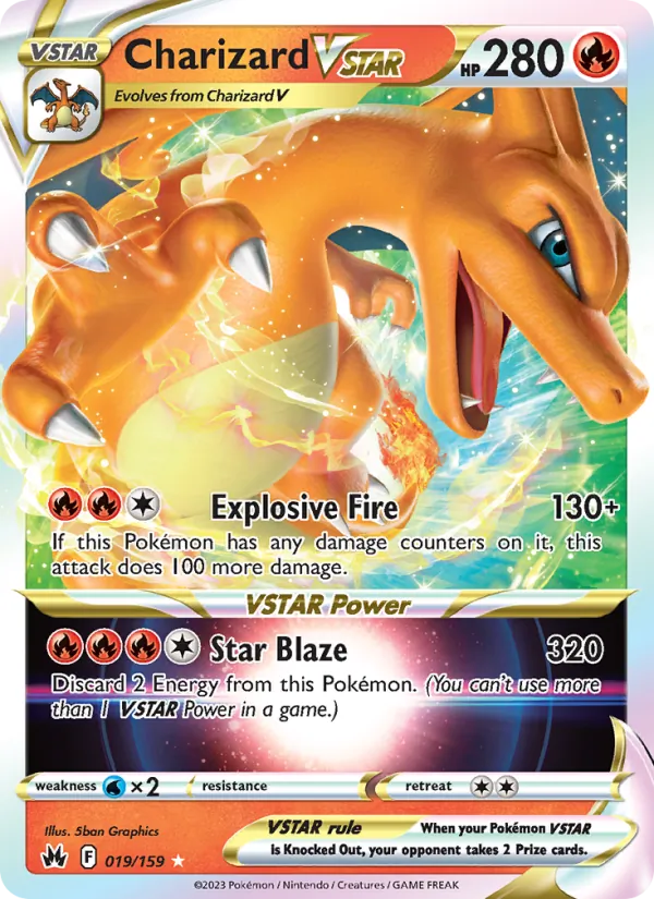 Charizard VSTAR — Crown Zenith #019 (Pokémon TCG card)