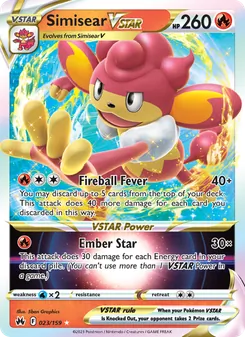 Simisear VSTAR (Crown Zenith #023)