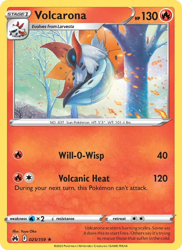Volcarona — Crown Zenith #025 (Pokémon TCG card)