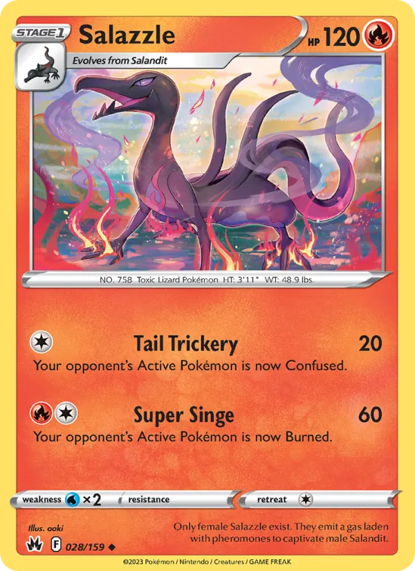 Salazzle — Crown Zenith #028 (Pokémon TCG card)