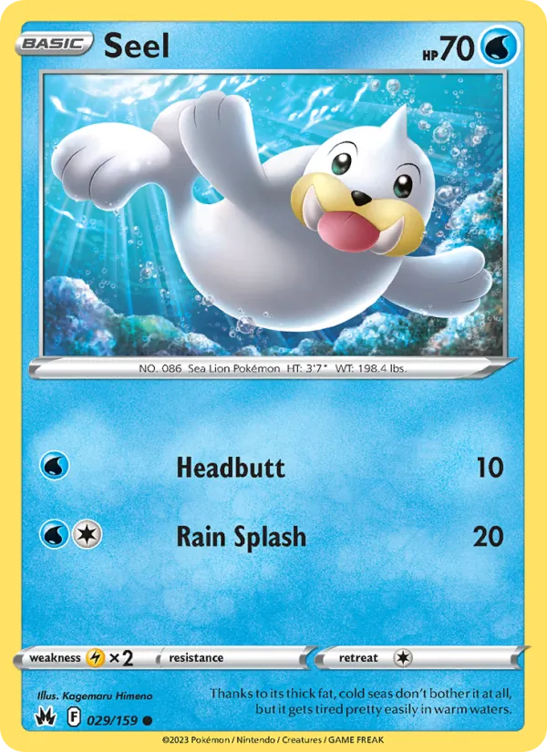 Seel — Crown Zenith #029 (Pokémon TCG card)