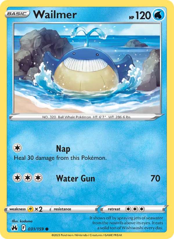 Wailmer — Crown Zenith #031 (Pokémon TCG card)