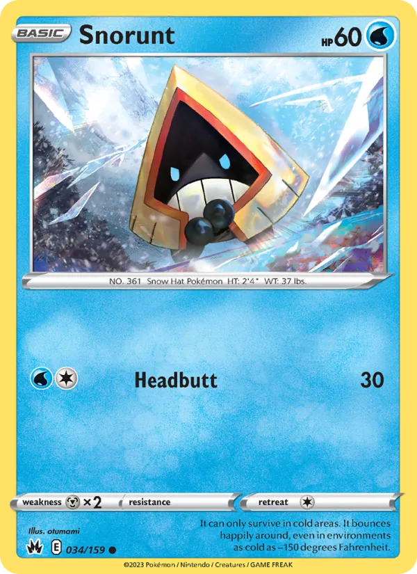 Snorunt — Crown Zenith #034 (Pokémon TCG card)