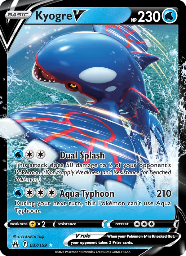 Kyogre V — Crown Zenith #037 (Pokémon TCG card)