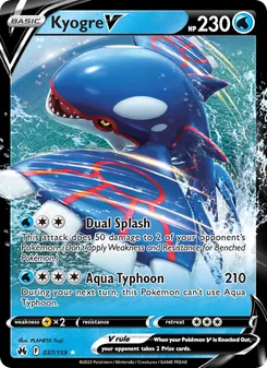 Kyogre V (Crown Zenith #037)