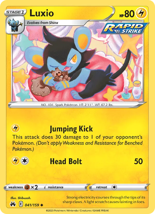 Luxio — Crown Zenith #041 (Pokémon TCG card)