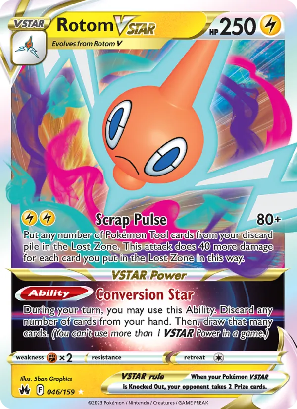 Rotom VSTAR — Crown Zenith #046 (Pokémon TCG card)