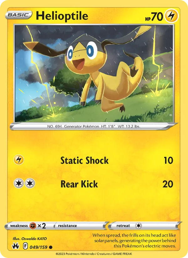 Helioptile — Crown Zenith #049 (Pokémon TCG card)