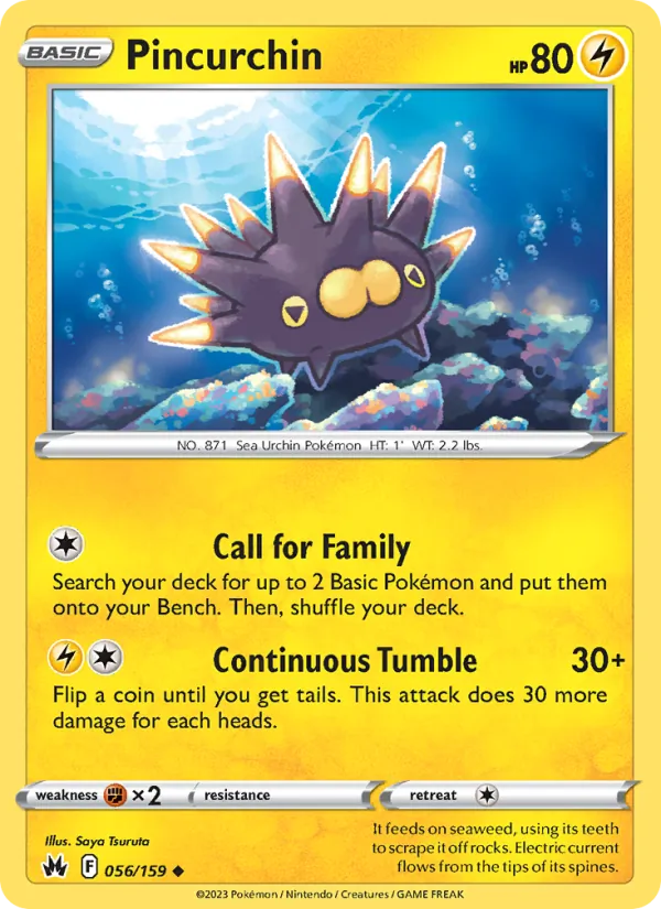 Pincurchin — Crown Zenith #056 (Pokémon TCG card)