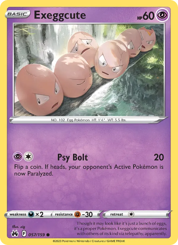 Exeggcute — Crown Zenith #057 (Pokémon TCG card)